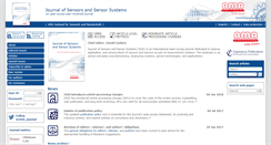 Desktop Screenshot of journal-of-sensors-and-sensor-systems.net